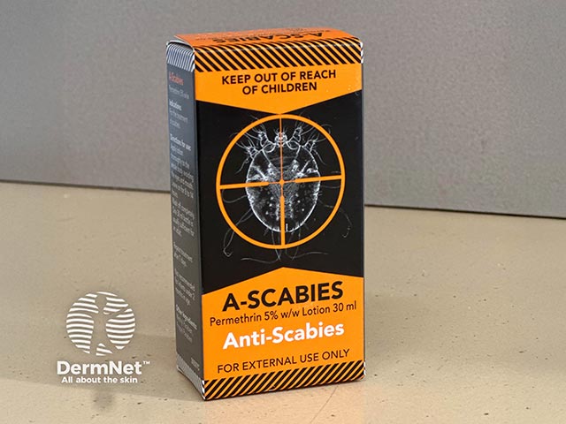 Permethrin lotion for the topical treatment of scabies