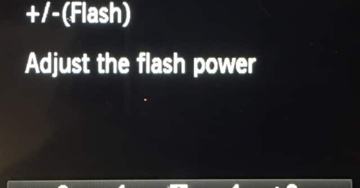 Flash compensation settings image