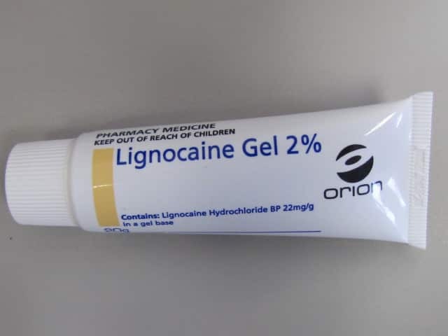Topical lignocaine gel